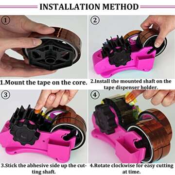 Pink Heat Tape Dispenser for Easy Sublimation Cutting