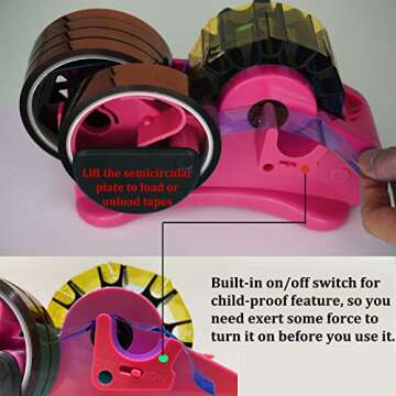 Pink Heat Tape Dispenser for Easy Sublimation Cutting