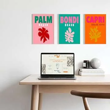 ASTRDECOR Preppy Room Decor Aesthetic Wall Art Preppy Pictures for Wall-Set of 6 Preppy Collage Kit Preppy Decor, Preppy Stuff Preppy Room Decor Teen Girls Wall Decor -(Unframed 8x10in)