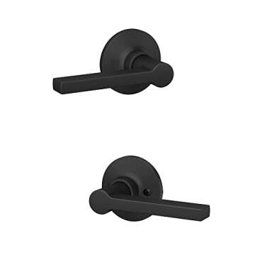 Lock Scout Matte Black Hall Closet Door Handle for Ease