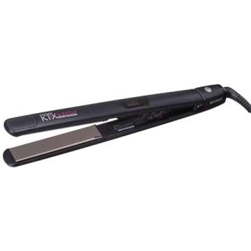 IZUTECH KTX Slim450 Titanium - 1Inch Professional Flat Iron with Adjustable Heat to 450 degrees Dual Voltage Auto Shut-off