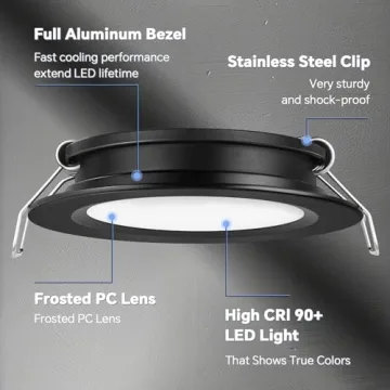 Acegoo RV 12V Ultra-Thin Dimmable Puck Light for Interior