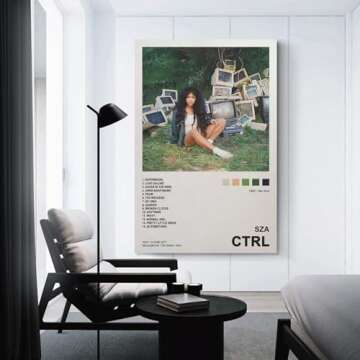 ZXETY SZA Poster: 12x18 inch Multicolor Canvas Print, Unframed, Landscape Orientation, Music Theme, Waterproof, Home & Office Decoration