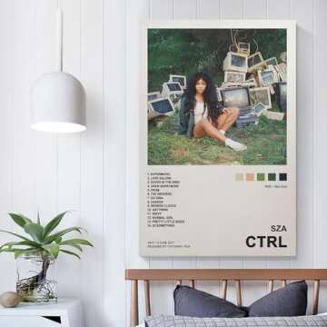 ZXETY SZA Poster: 12x18 inch Multicolor Canvas Print, Unframed, Landscape Orientation, Music Theme, Waterproof, Home & Office Decoration
