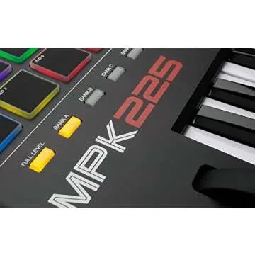 AKAI Professional MPK225 - USB MIDI Keyboard Controller with 25 Semi Weighted Keys, Assignable MPC Controls, 8 Pads and Q-Links, Plug and Play