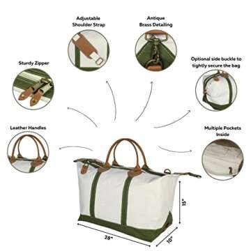 Tag&Crew Signature Duffle - Heavy Canvas Travel Bag