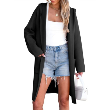 ANRABESS Women Cardigan Oversized Casual Knit Hoodie for Fall Style