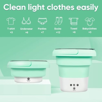 Compact 6.5L Mini Portable Washer for Travel