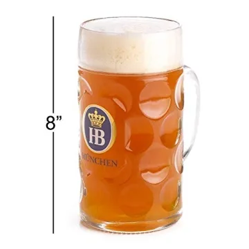 HB Hofbrauhaus Munchen 1 Liter Beer Stein Set Authentic