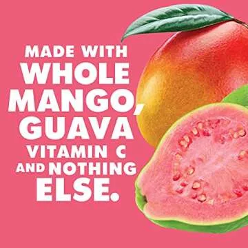 SOLELY - Organic Mango & Guava Whole Fruit Gummies (Pack of 8 Boxes, 5 Bags per Box) - Real Fresh Fruit - Healthy Snacks for Adults & Kids - Non GMO, Vegan Snacks, Shelf Stable - 40 Bags (3.5 oz)