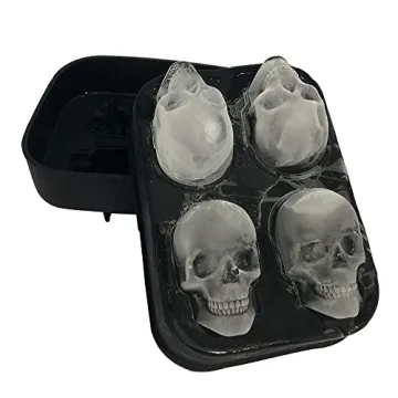 Stritra 3D Skull Silicone Jello Ice Mold - Unique Cube Maker Tray for All Occasions