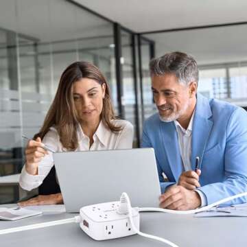 YISHU 6 Ft Surge Protector Power Strip, 8 Outlets with USB