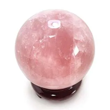 7.5" Rose Quartz Sphere for Meditation and Home Décor