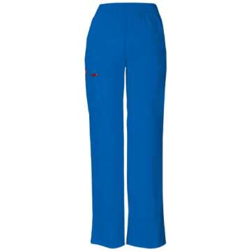 Dickies Women's Signature Elastic Waist Scrubs Pant - Royal Blue Size Small