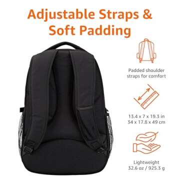 Amazon Basics Laptop Backpack - Fits 17-inch Laptops