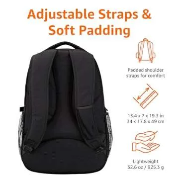 Amazon Basics Laptop Backpack - Fits 17-inch Laptops