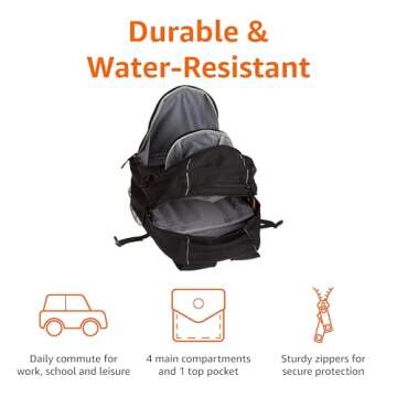 Amazon Basics Laptop Backpack - Fits 17-inch Laptops
