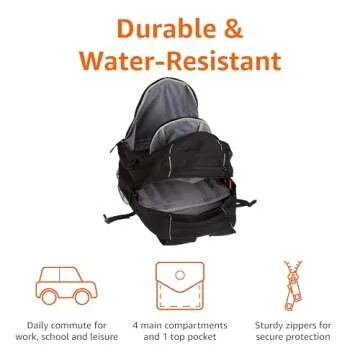 Amazon Basics Laptop Backpack - Fits 17-inch Laptops