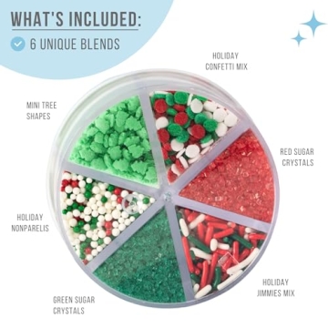 Festive Christmas Sprinkles for Baking and Decor