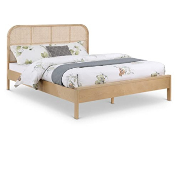 Meridian Furniture SienaNatural-K King Bed - Mid-Century Modern Elegance