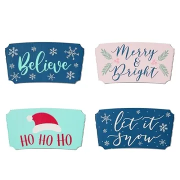 Sparkle and Bash 48 Disposable Christmas Coffee Cups