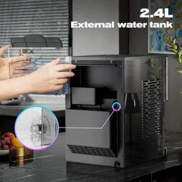 Kismile Nugget Ice Maker for Easy Home Ice Production