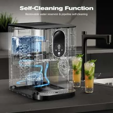 Kismile Nugget Ice Maker for Easy Home Ice Production