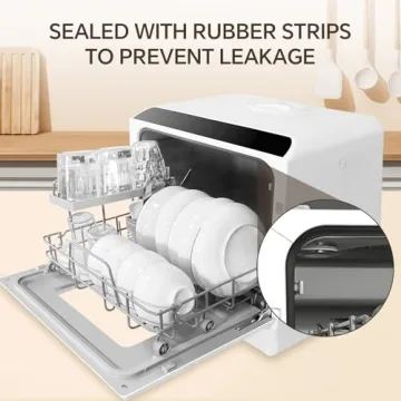 Portable Mini Dishwasher with 6 Wash Programs