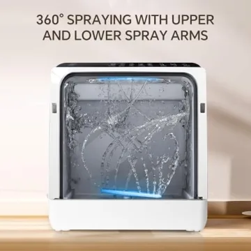 Portable Mini Dishwasher with 6 Wash Programs