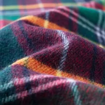 CALVIN & OLIVIA Ultra-Soft Winter Cashmere Feel Scarf Plaid Multi-Color Warm Long Unisex Winter Scarves Perfect Holiday Gift for Women Men Christmas Holiday Plaid