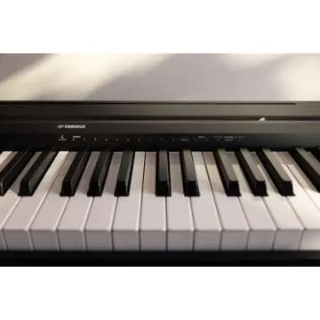 Yamaha, 88-Key Slim Digital Beginners with Weighted, Premium Grand Piano Sound, Compact Design, Music Rest, Sustain Pedal, and Built-in Speakers for Home Practice or Travel, (P143B)