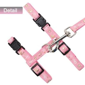 Adjustable Glow in the Dark Cat Harness and Leash Set