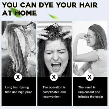 IIIMEIDU Black Hair Dye Shampoo 3 in 1 for Gray Hair, Herbal Ingredients Shampoo Black Hair Dye for Women Men, Grey Coverage Shampoo 500ml
