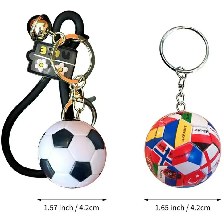 Soccer Ball Keychain with National Flags for Fans
