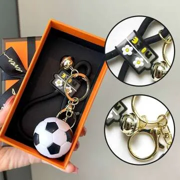 Soccer Ball Keychain with National Flags for Fans