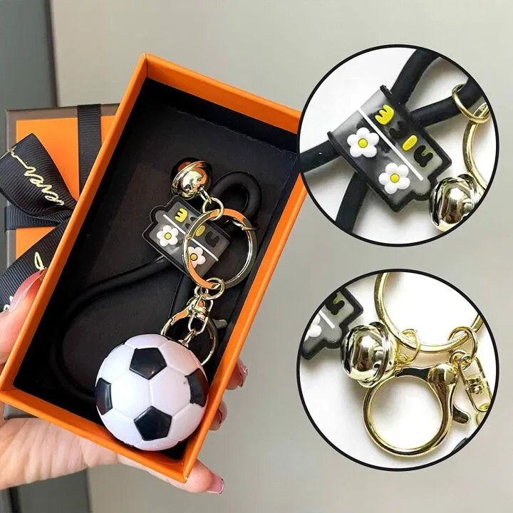 Soccer Ball Keychain with National Flags for Fans