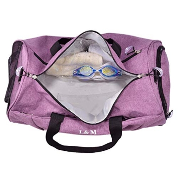 Sports Gym Bag with Wet Pocket & Shoes Compartment for Women & Men