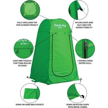 GigaTent Pop Up Pod for Camping & Beach Privacy