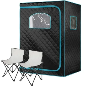 AURGOD Full Size Infrared Sauna for Home, 2 Person Large Space Personal Home Sauna for Relaxation & ...