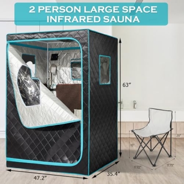 AURGOD Infrared Sauna - Home Spa Experience for 2