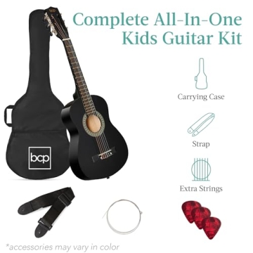 Kids Acoustic Guitar Starter Kit - 30" - Black