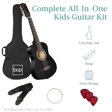 Kids Acoustic Guitar Starter Kit - 30" - Black