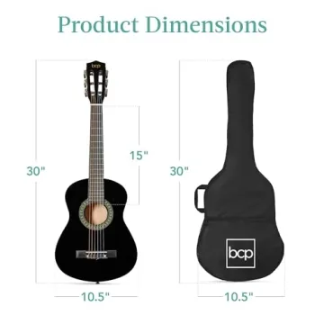 Kids Acoustic Guitar Starter Kit - 30" - Black