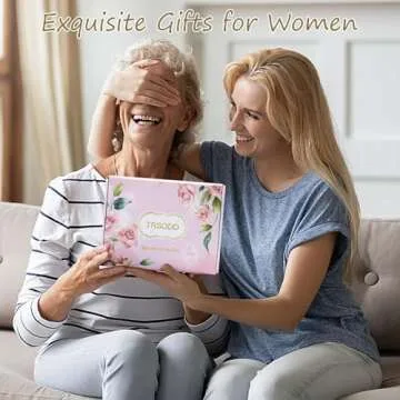 Mothers Day Gifts for Grandma, Grandma Gifts, Embroidery Can-vas Tote Bag for Women w Makeup Bag Inner Pocket Gifts Box Card,Grandma Gifts Christmas, Grandma Bag, Personalized Grandma Birthday Gifts