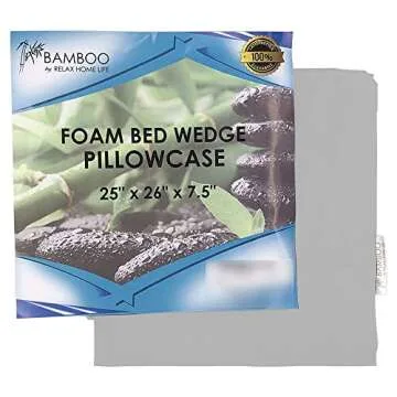Relax Home Life Wedge Pillowcase Designed to Fit Our 7.5" Bed Wedge 25" W x 26" L x 7.5" H, Allergy Friendly 100% Egyptian Cotton Replacement Cover, Fits Most Sleeping Wedges Up to 27" W x 27" L x 8H