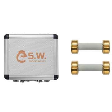 Sogawave Golden Hand Weight Dumbbell, Titanium Coated and Non-Slip Grip,5lb,Set of 2