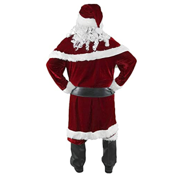Halfjuly Deluxe Velvet Santa Outfit for Men