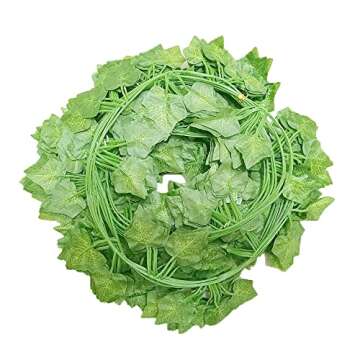 YAHUAA 12 Pack 84 Feet Fake Ivy Leaves Vines Artificial Garland Greenery Hanging Plants for Bedroom Decor Aesthetic, Party Wedding Wall, Halloween, Christmas