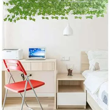 YAHUAA 12 Pack 84 Feet Fake Ivy Leaves Vines Artificial Garland Greenery Hanging Plants for Bedroom Decor Aesthetic, Party Wedding Wall, Halloween, Christmas