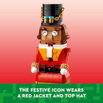 LEGO Nutcracker Christmas Decor - Building Toys for Kids, Boys & Girls, Ages 8+ - Nutcracker Decorations for Home - Gift Ideas for Christmas - Moveable Arms & Mouth - 40640